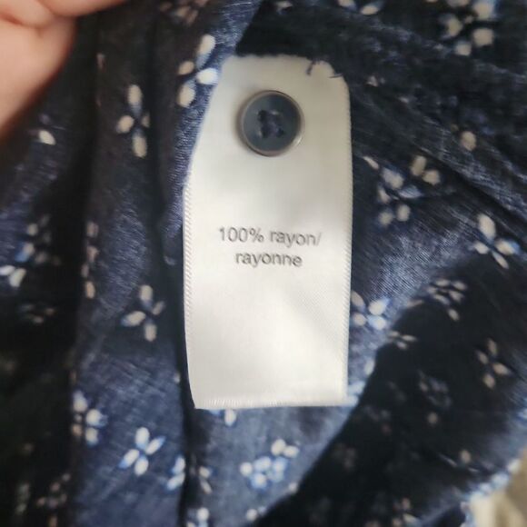 MAURICES Button Down Criss Cross Cut Out Sleeve Top - Picture 7 of 8